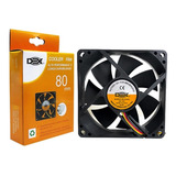 Cooler Fan Preto 80x80x25 8cm Gabinete Ventoinha Dx 8c C 6