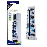 Cooler Fan Ventilador Resfriador Externo 5500rpm Usb Com Led Para Playstation 5 Ps5 Edição Digital E Mídia Física Branco 