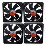 Cooler Fan Ventilador Super Kit 4 Peças 120x120mm 12cm 12v