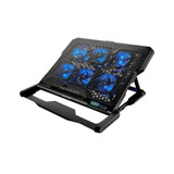 Cooler Para Notebook Com 6 Fans Led Azul Hexa Cooler Ac282