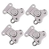 COOLHIYA Montagem Na Parede 4 Pcs Cadeado Borboleta Fivelas Borboletas Mini Cadeado Antigo Fechadura Aço Inoxidável Borboletas Travas Fechos Fivela Aço Inoxidável Caso Vôo Caixa Pequeno