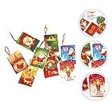 COOPHYA 50 Unidades Cartão De Natal Porta Cartão De Presente Para árvore De Natal Cartões De Natal 2024 Decoração Vintage Ornamento Cartões Decorativos Cartões De Desejo Mini