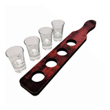 Copinhos Shot Dose Tequila Cachaça Régua Madeira Envio 24h