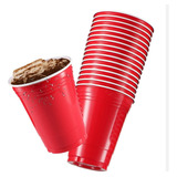 Copo Americano Red Cup Beer Pong Descartável 100 Un Vermelho