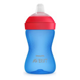 Copo Avent Transição Azul 300ml Bico Silicone Macio