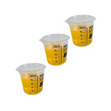 Copo Becker Béquer Plástico 100ml Kit 3 Peças Nalgon