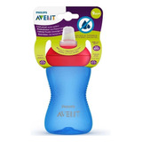 Copo Bico Macio My Grippy Avent Philips Azul vermelho 300ml