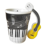 Copo Caneca Amassado Musical Com Violão Na Alça Músicos