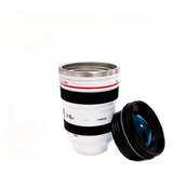 Copo Caneca Térmica Lente De Câmera Canon 24 105mm Branco