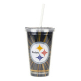 Copo Com Canudo Pittsburgh Steelers Nfl