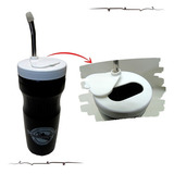 Copo Cuia Terere Térmica 279 Ml Festa Cerveja Gelada Inox Cor Preto