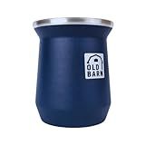 Copo Cuia Térmica Parede Dupla De Alumínio Tereré Chimarrão 300ml Old Barn Cor Azul