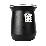 Copo Cuia Térmica Parede Dupla De Alumínio Tereré Chimarrão 300ml Old Barn Cor Preto
