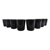 Copo De Acrílico 200ml Kit Com 8 Unidades Preto