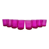 Copo De Acrílico 200ml Kit Com 8 Unidades Rosa