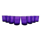 Copo De Acrílico 200ml Kit Com 8 Unidades Roxo