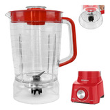 Copo De Liquidificador Mondial L 850 L 900w Cristal Vermelho