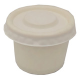 Copo De Papel 50ml Biodegradável Com Tampa 100 Und Cor Branco Branco