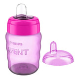 Copo De Transição Avent Bico Silicone 260ml Menina Easy Sip