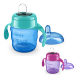 Copo Easy Sip Alça Transição Bebê Bico Silicone 6m Avent