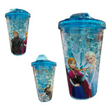Copo Frozen Gel Congelante Canudo Todos Os Personagens 400ml