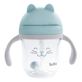 Copo Gatinho Alça Transição Antivazamento Canudo Silicone