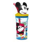 Copo Infantil 3d Com Canudo Mickey