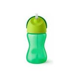 Copo Infantil Canudo Dino Antivazamento Avent Verde 300ml