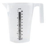 Copo Medidor Sem Tampa Plástico 1000ml 1l Com Alça