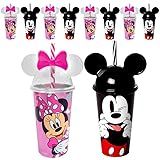 Copo Minnie E Mickey Com Orelhas Para Festa Kit 10 Unid