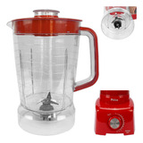 Copo Para Liquidificador Philco Ph900 Cristal Tampa Vermelha