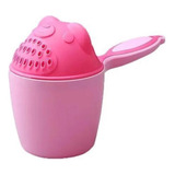 Copo Regador Rosa Banho Bebê Lavar Cabelo Divertido E Seguro