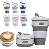 Copo Retrátil Dobrável C Tampa Silicone 350ml