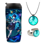 Copo Scaramouche Genshin Impact Elemento Anemo Anel E Colar