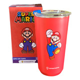 Copo Sky Super Mario Oficial Nintendo Geek 500 Ml Presente