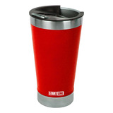 Copo Térmico 473ml Inox Startline Cerveja Chá Gelado Quente Cor Vermelho