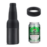 Copo Térmico Abridor 4 Em 1 Porta Lata Long Neck Ar Livre Cor Preto