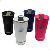 Copo Térmico C Caixa De Som Bluetooth Gelado quente Cerveja Cor Preto Liso