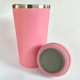 Copo Térmico Com Caixa De Som Bluetooth 420ml Aço Inox Cor Rosa Qy