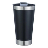 Copo Termico De Cerveja 473ml Inox Tampa abridor Preto Liso