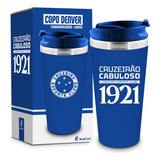 Copo Térmico Emborrachado Do Cruzeiro Esporte Clube Cor Azul