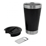 Copo Térmico Inox Cerveja E Café 473ml Cor Preto