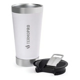 Copo Térmico P Cerveja Termopro C tampa 500ml Tp6577 Branco Copo Térmico Para Cerveja Com Tampa E Abridor