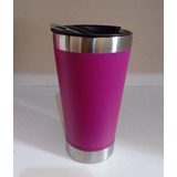 Copo Térmico Para Cerveja Café Chá Chopp 473ml Rosa Pink Liso