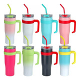 Copo Térmico Quencher 1250ml Inox Com Alça Tampa E Canudo