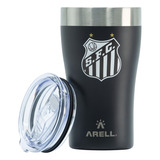 Copo Térmico Santos Inox Cerveja Arell Com Tampa Oficial