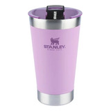 Copo Térmico Stanley Com Tampa E Abridor Liso Cor Lilas Lilac 473ml