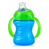 Copo Transição Alça Bico Silicone Antivazamento 240ml Azul