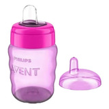 Copo Transição Bico Silicone Easy Sip Cup 260ml Menina Avent