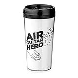 Copo Viagem 520ml Branco Air Guitar Hero Rock